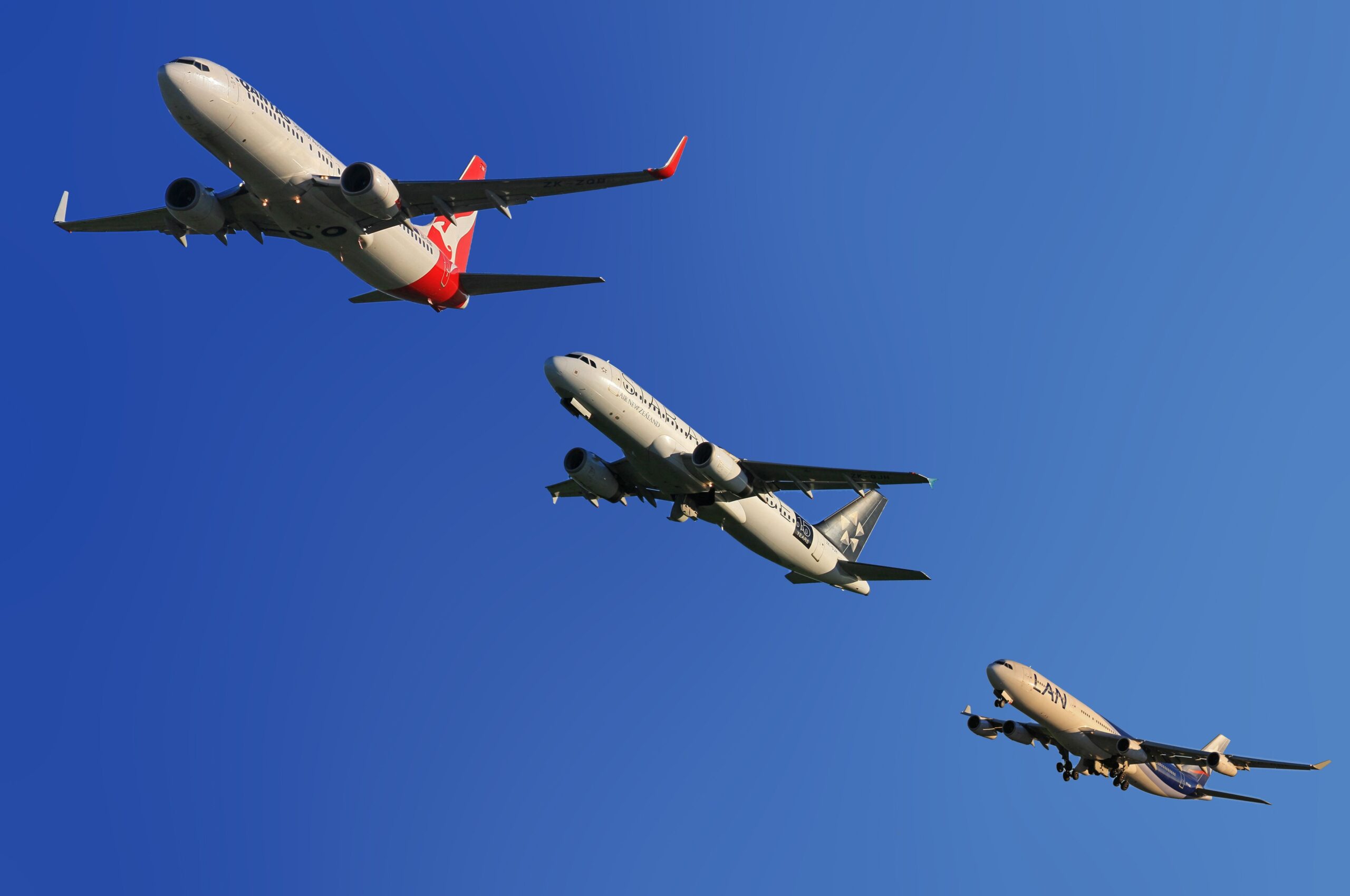 Passenger aircraft in flight
