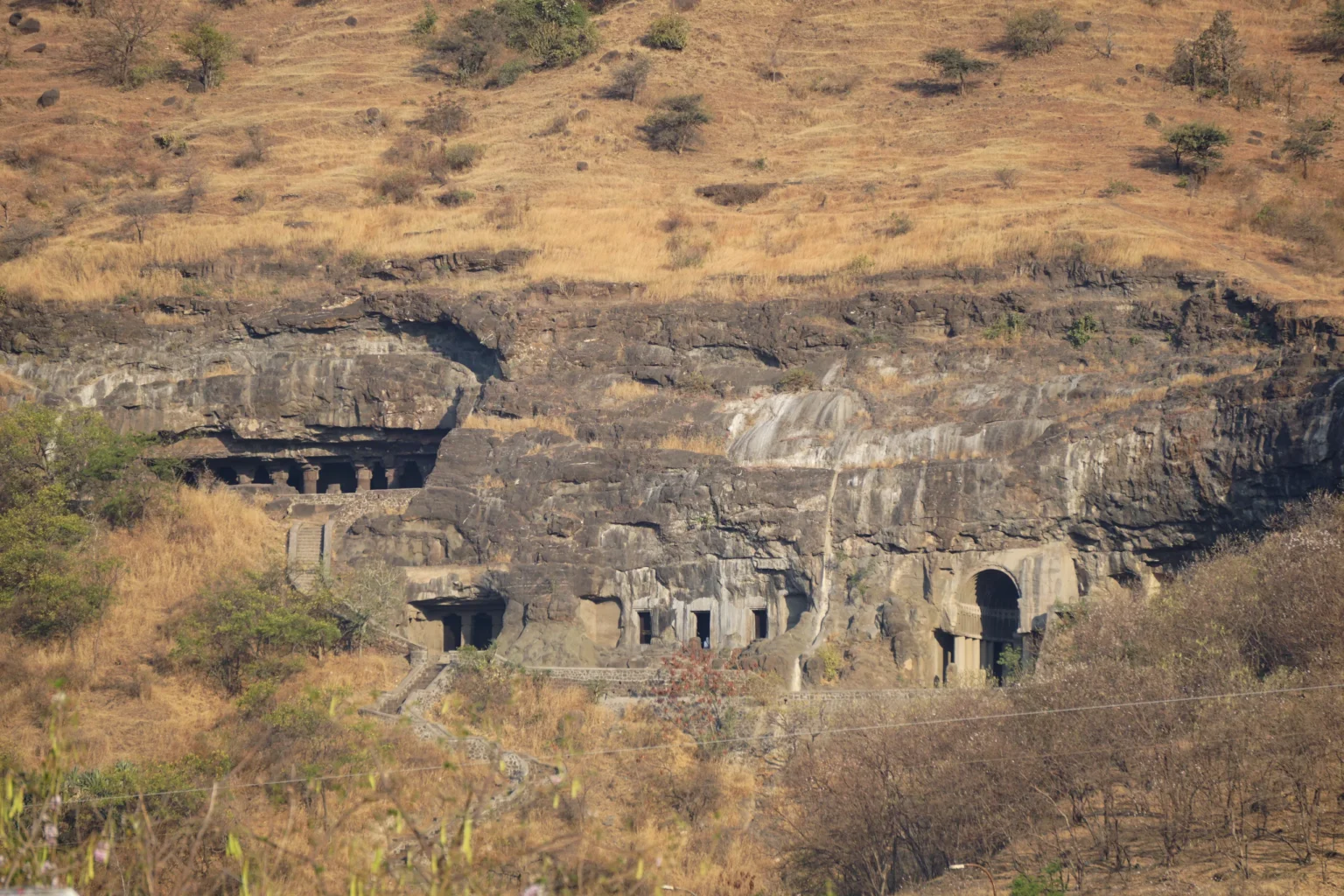 The Aurangabad Caves in the hills north of the city