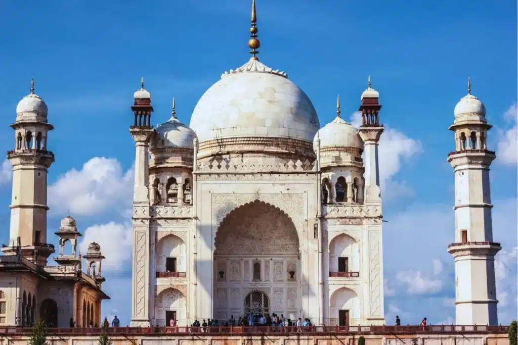 Bibi Ka Maqbara against a blue sky, Aurangabad (Chhatrapati Sambhajinagar)