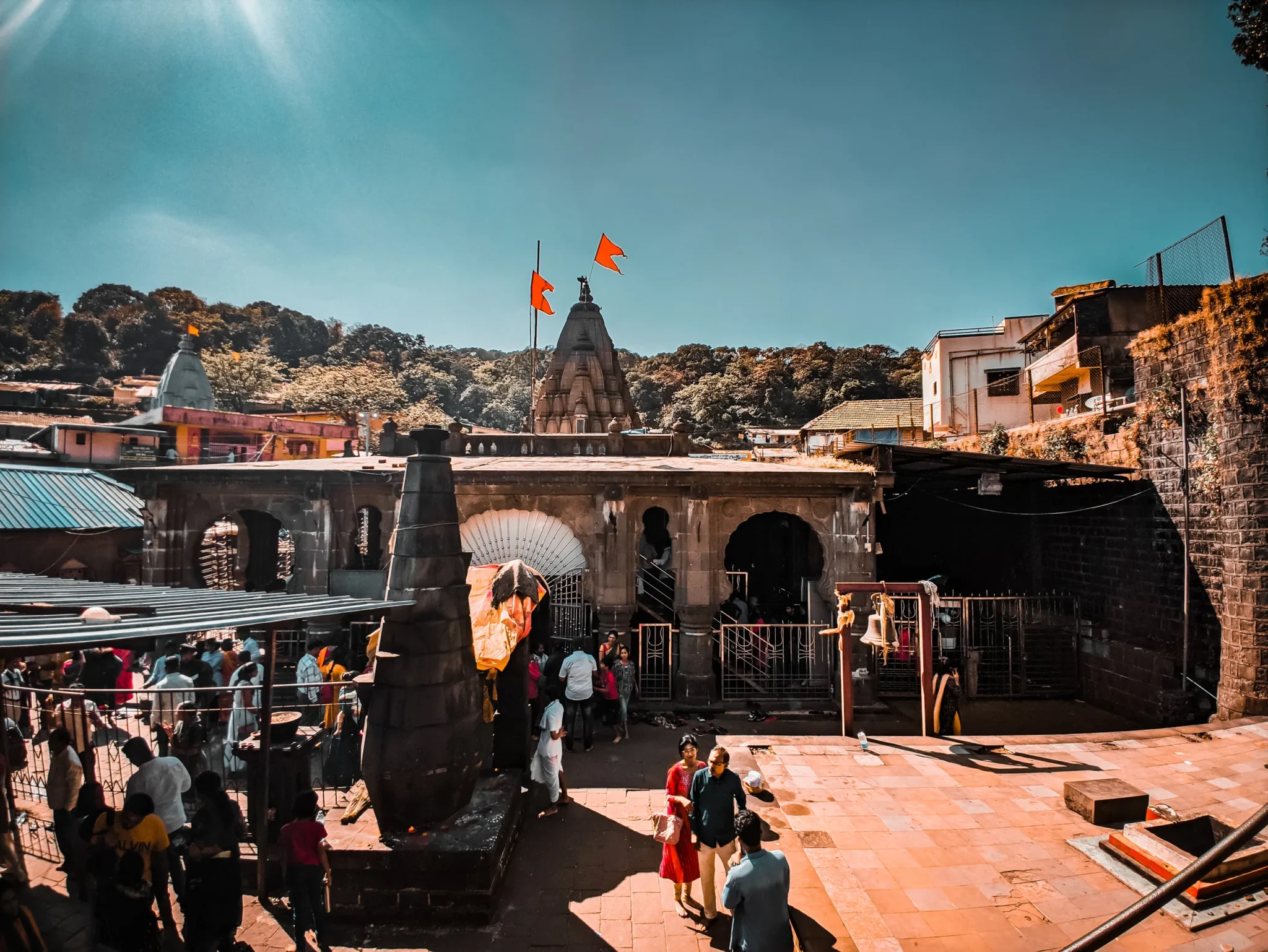 The Bhimashankar Jyotirlinga Temple in the Sahyadri hills