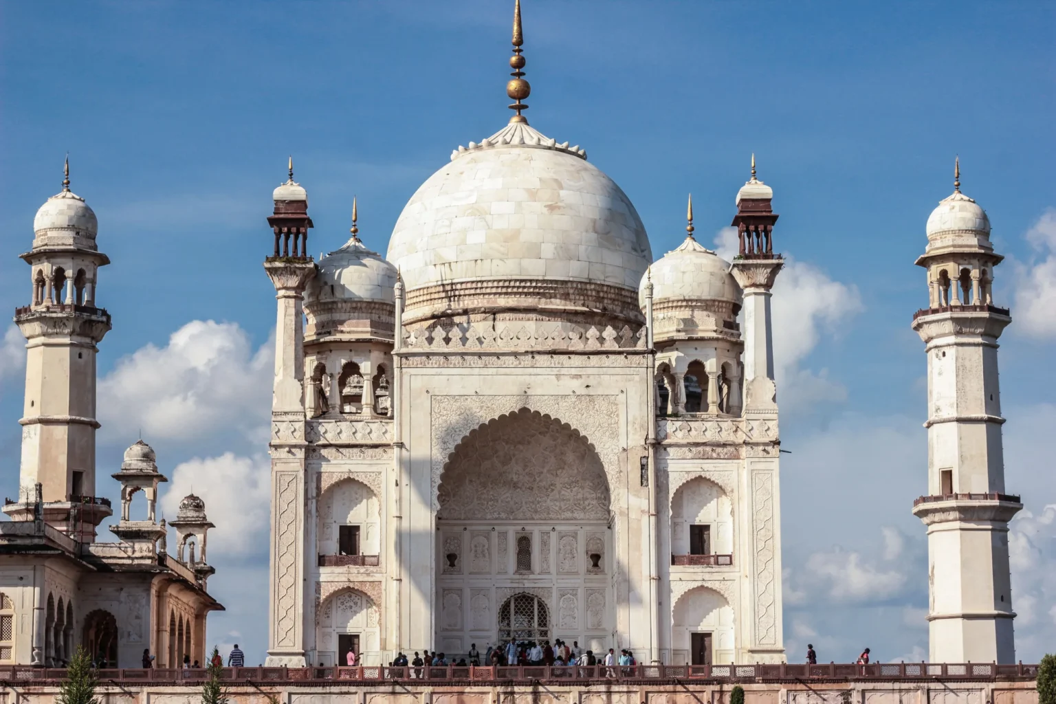The white-domed mausoleum of Bibi Ka Maqbara