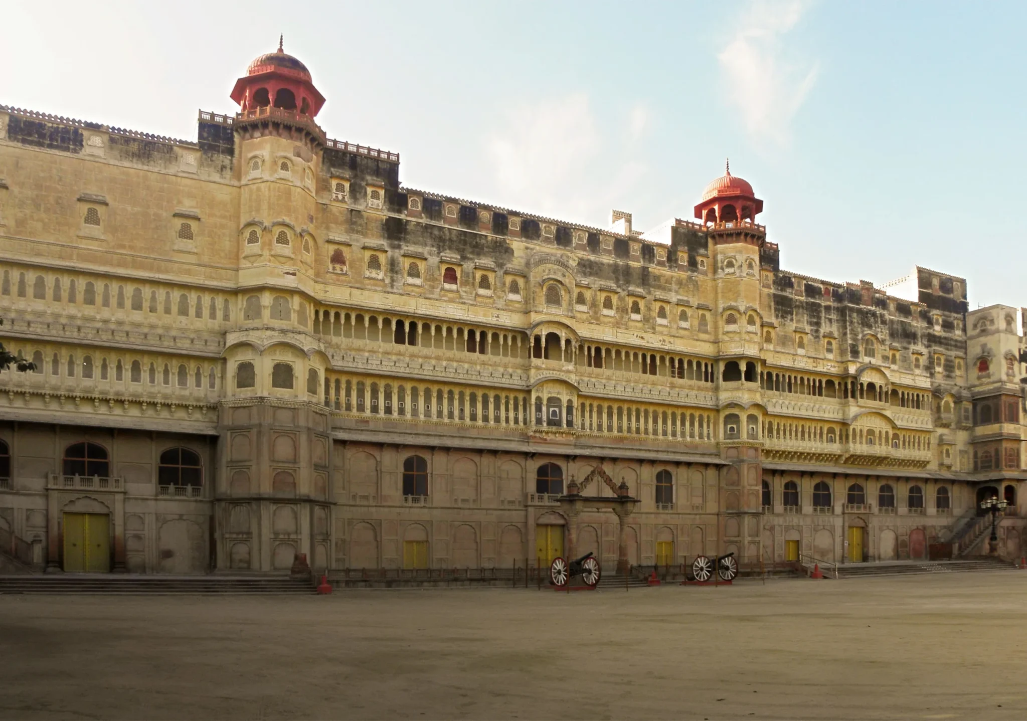 Main courtyard facade of Junagarh Fort in Bikaner