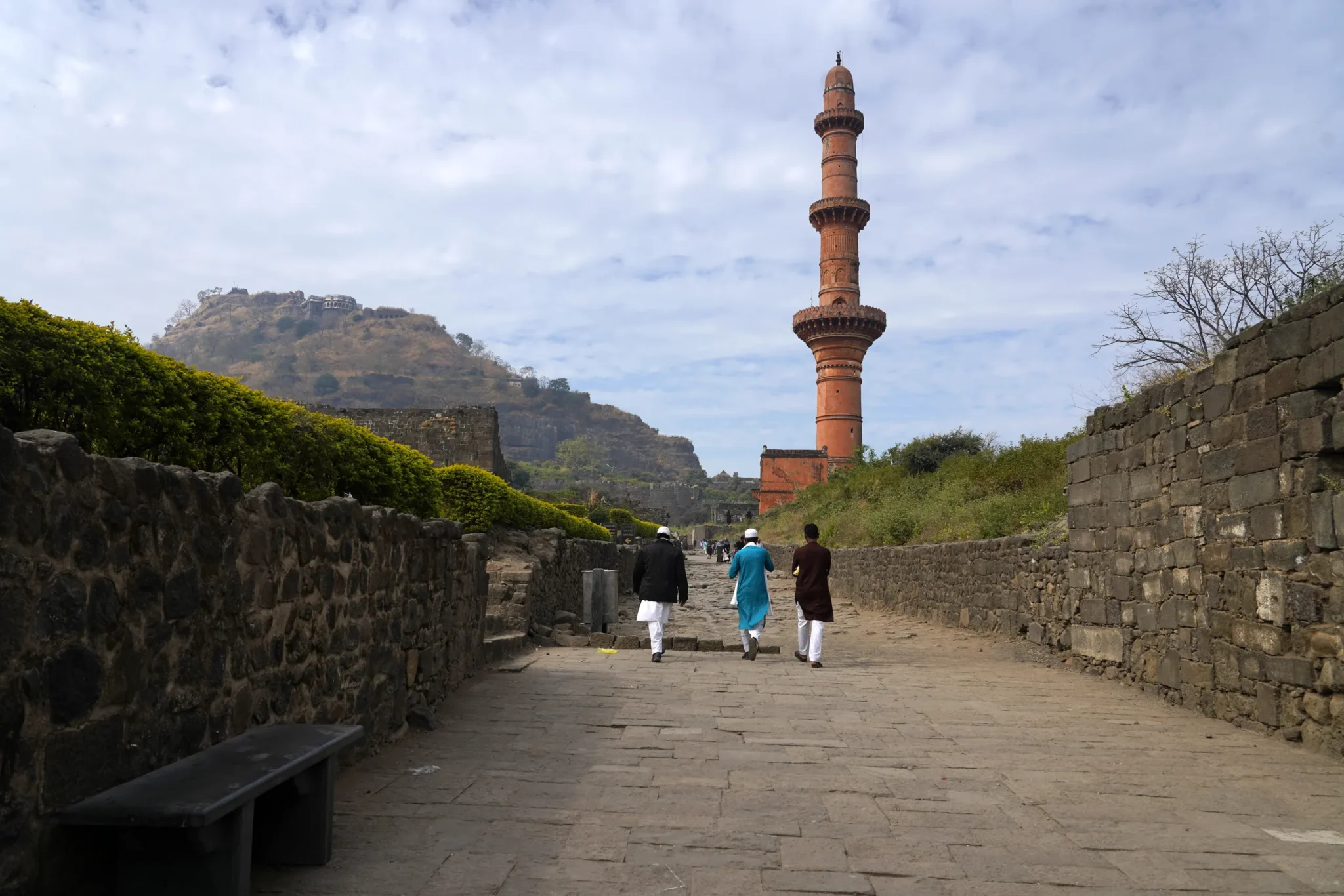 The path to Chand Minar inside Daulatabad Fort