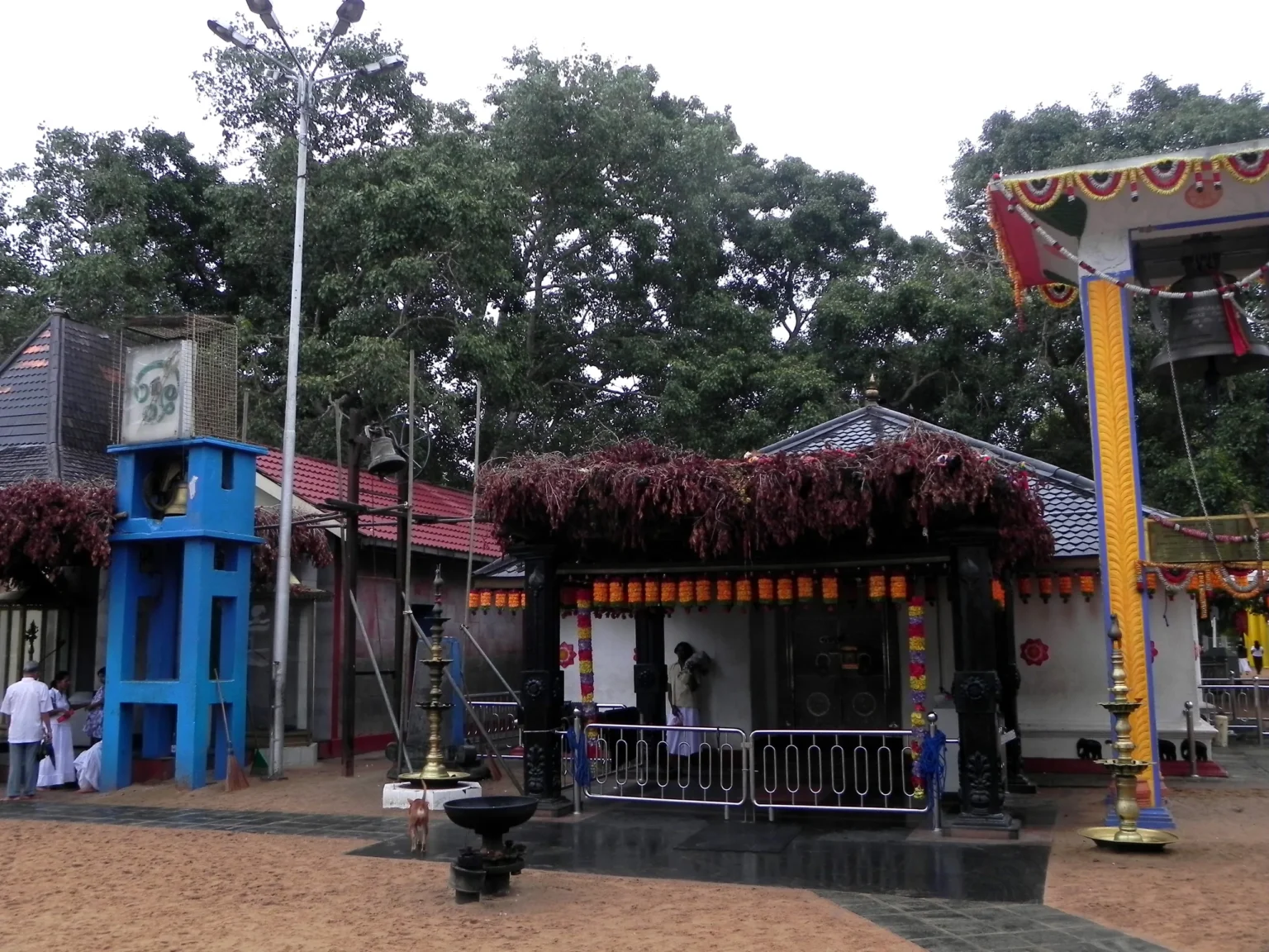 The central Maha Devale shrine in the Kataragama temple complex