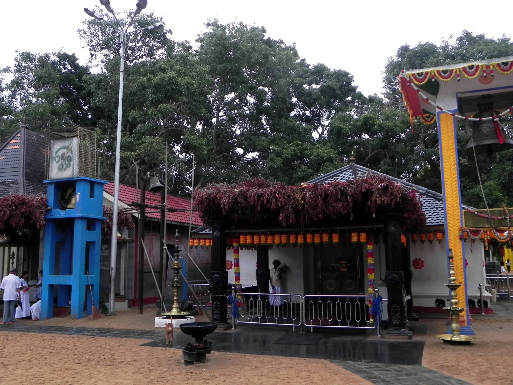 The central Maha Devale shrine in the Kataragama temple complex