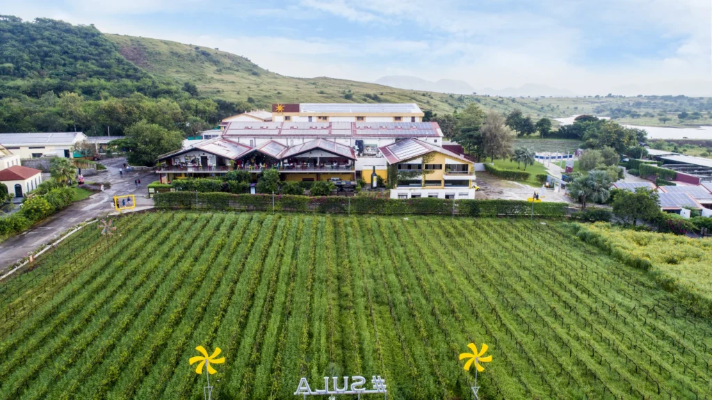 Sula Vineyards near Nashik from above