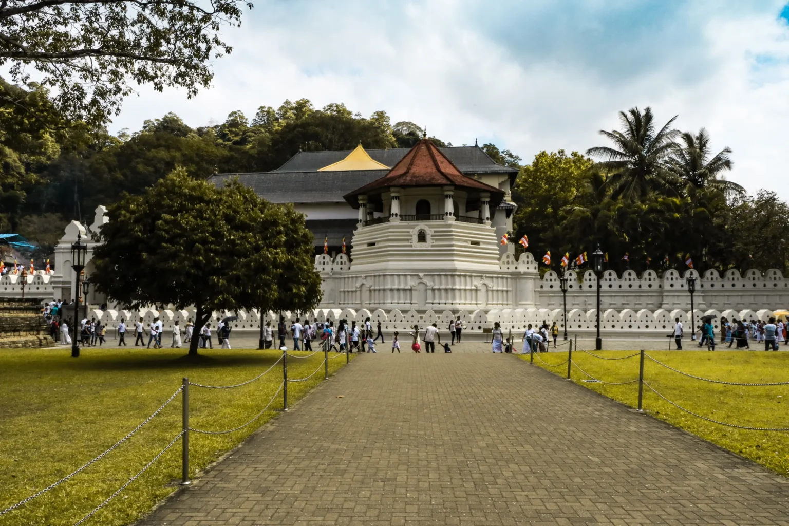 Path leading to the Temple of the Tooth complex in Kandy