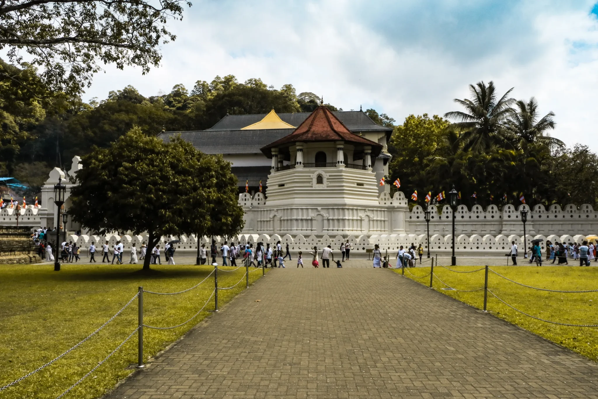 Path leading to the Temple of the Tooth complex in Kandy