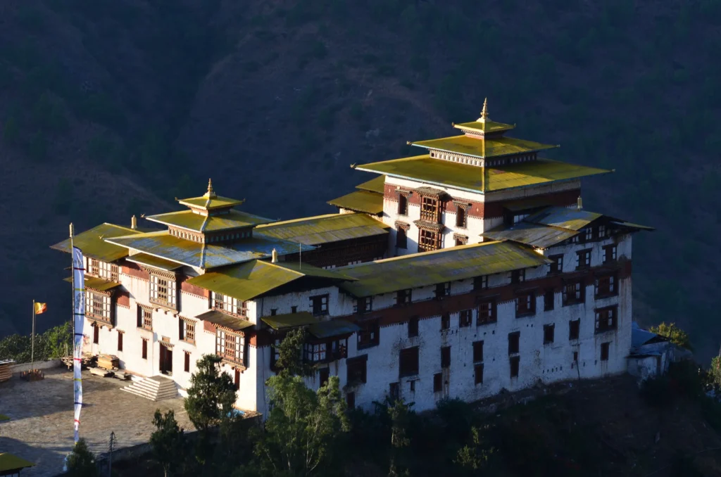 Trashigang Dzong on its spur in eastern Bhutan