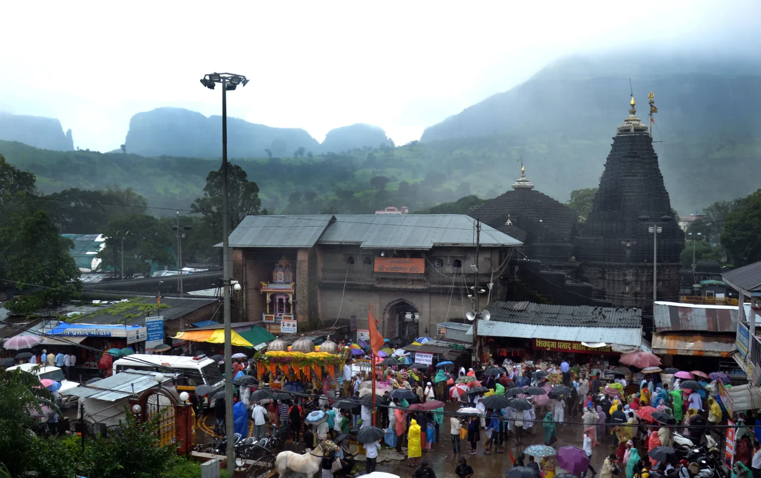 Trimbakeshwar Temple below the Brahmagiri hills