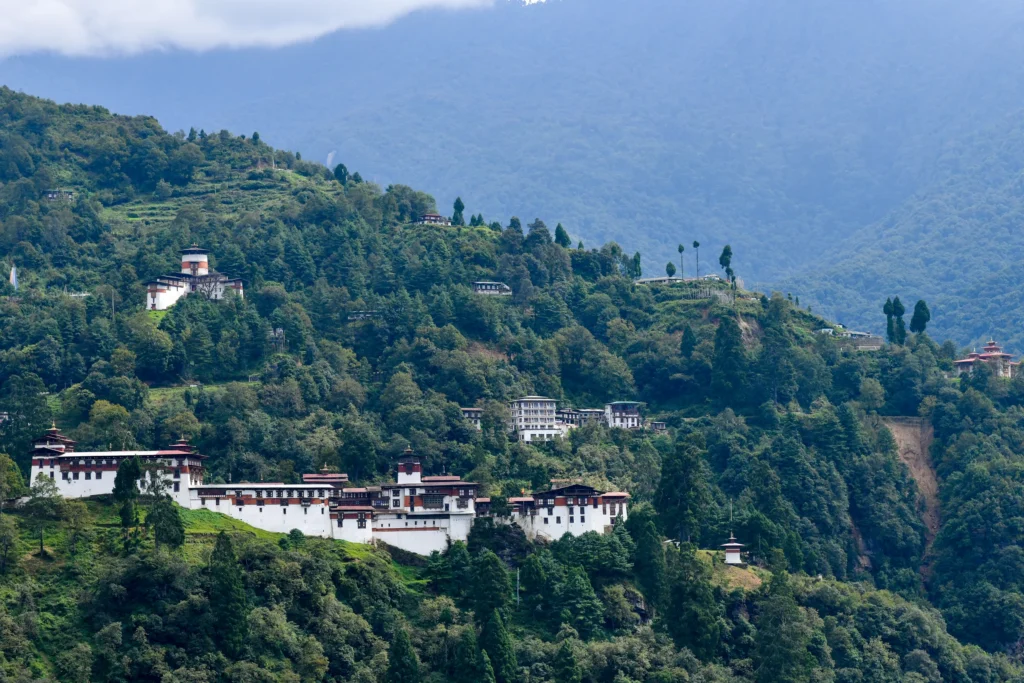 Trongsa Dzong across the valley